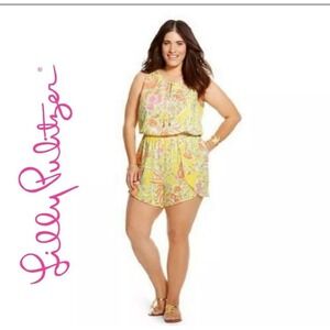 LILLY PULITZER FOR TARGET CHALLIS ROMPER HAPPY PLACE -‎ Size XL